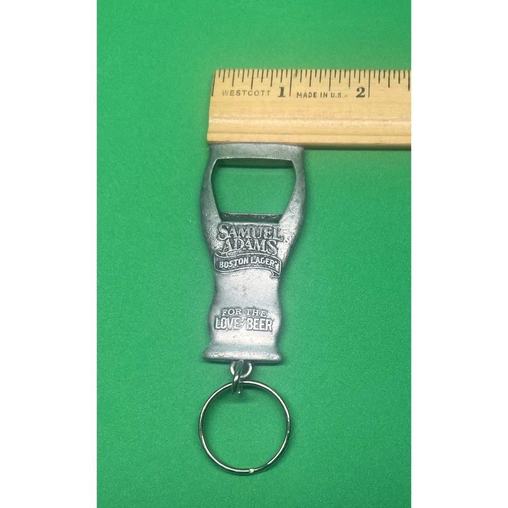 Samuel Sam Adams Boston Lager Metal Keychain Bottle Opener For The Love Beer